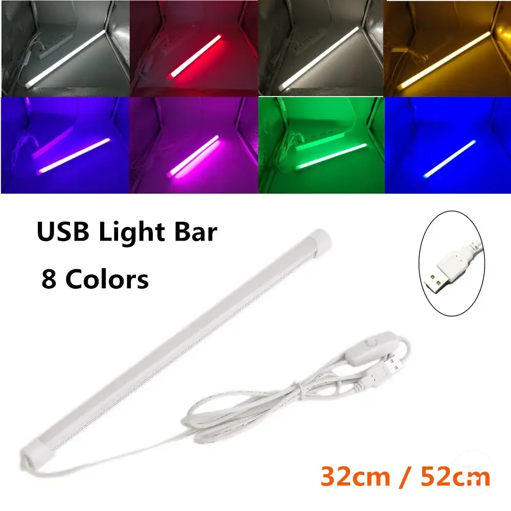 بار LED ألمنيوم USB 5V قابل للتعتيم لإضاءة أسفل الخزائن