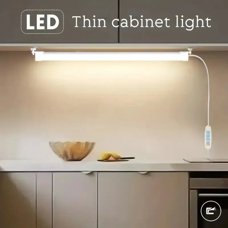 Luz LED regulable bajo armario con tira magnética y tres cambios de color